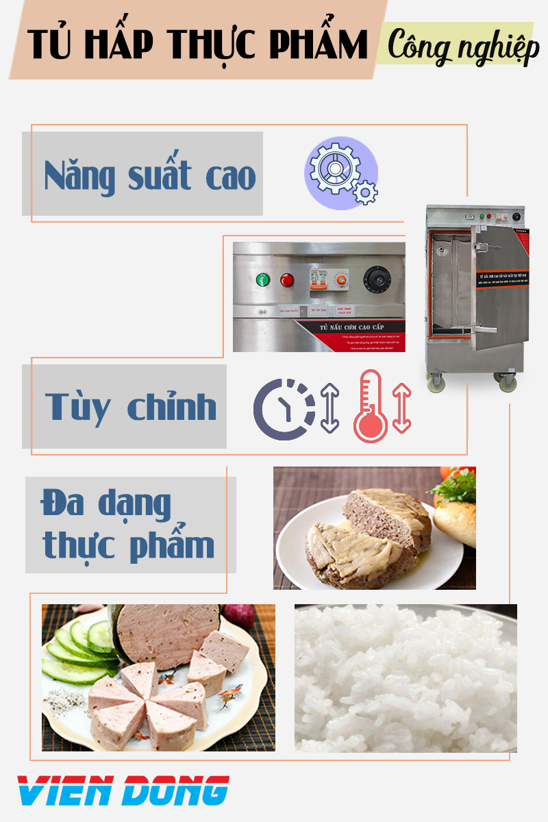 Giá từng loại tủ nấu cơm bằng hơi 24 khay Giá từng loại tủ nấu cơm bằng hơi 24 khay
