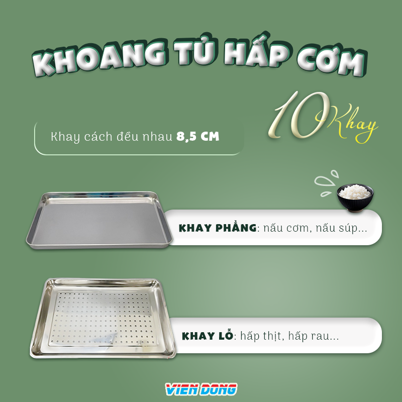 tủ hấp cơm 10 khay