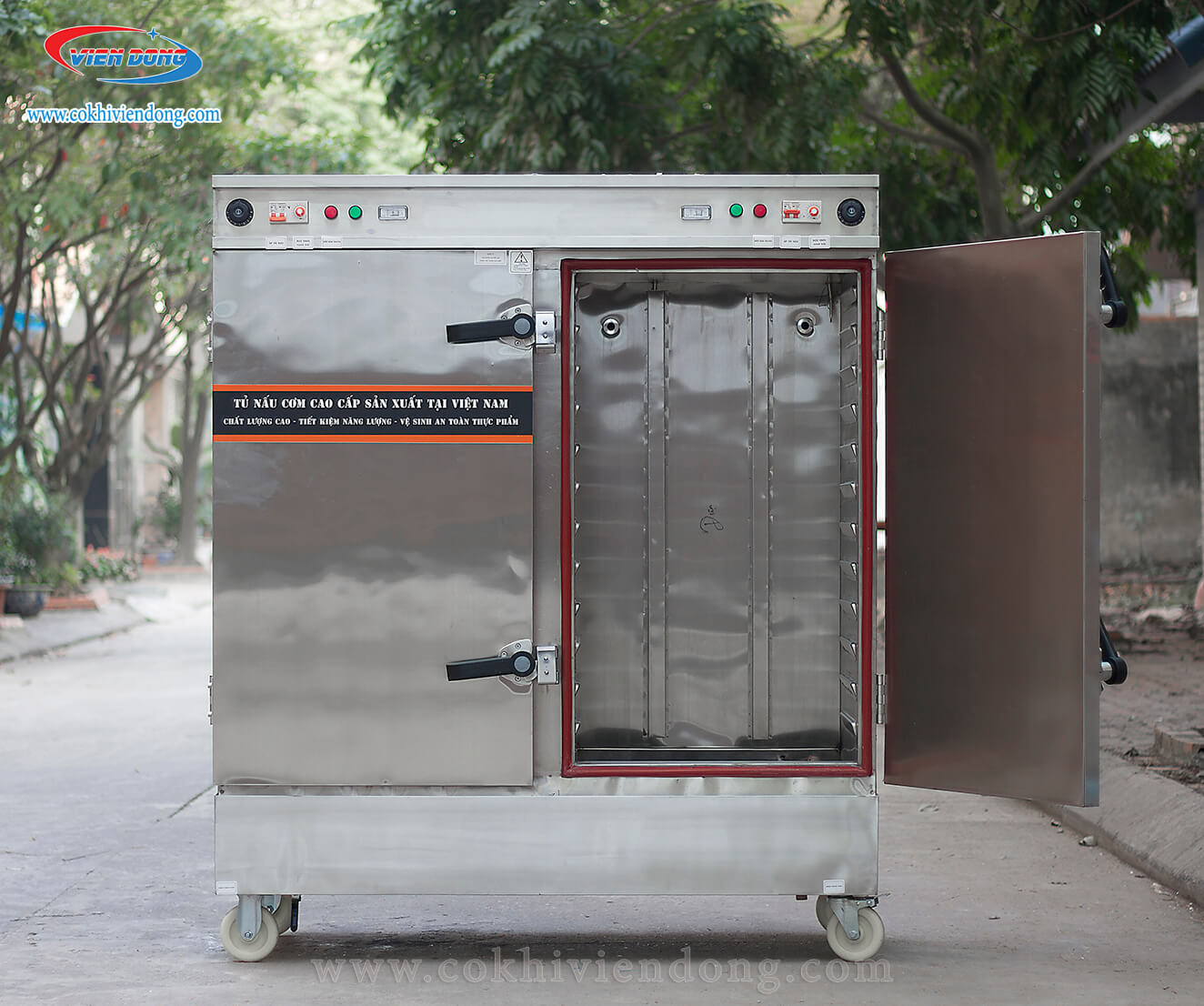 Tủ nấu cơm bằng hơi 24 khay Tủ nấu cơm bằng hơi 24 khay