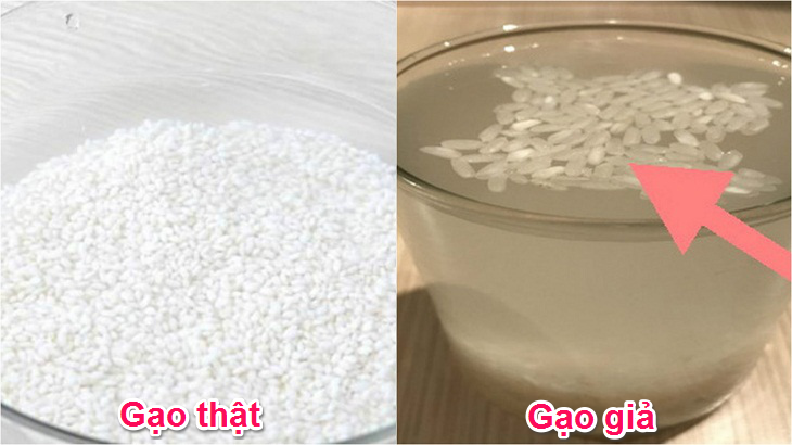 phân biệt gạo thật-giả