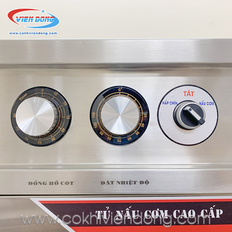 Tủ hấp 6 khay điện gas