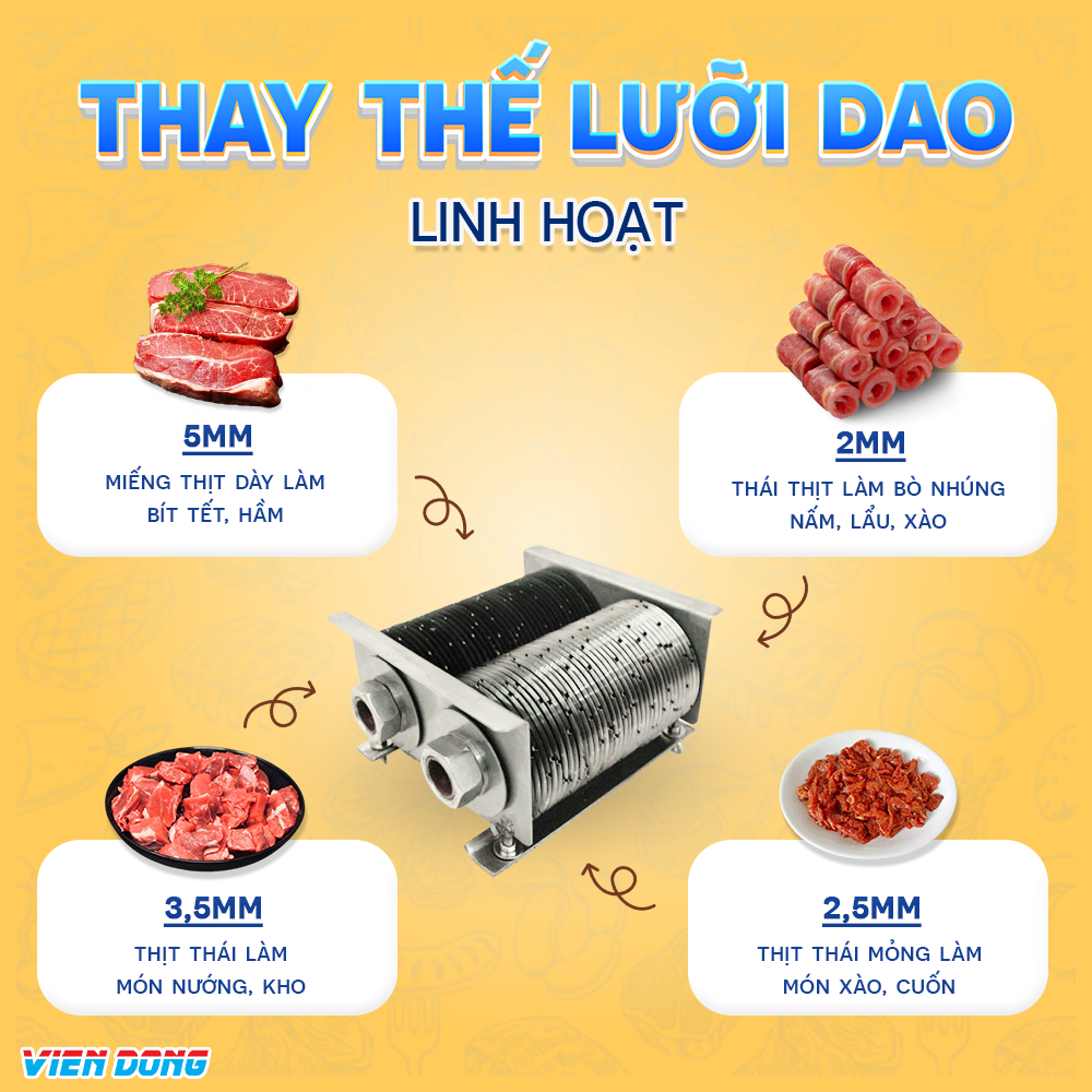 Máy thái thịt lợn tươi sống