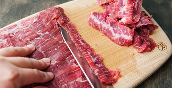 máy cắt thịt bò tái