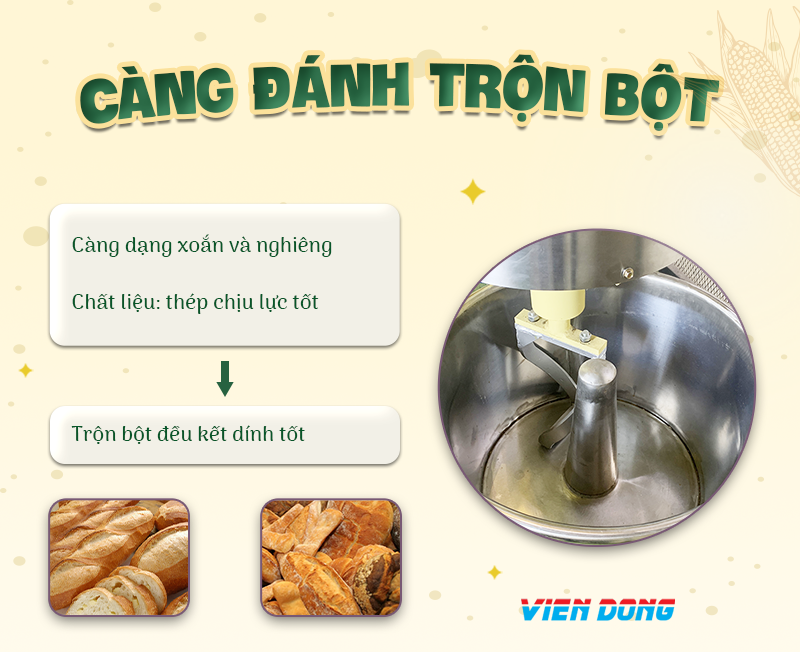 càng đánh máy trộn bột